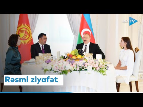 Qırğızıstan Prezidenti Sadır Japarov və xanımının şərəfinə rəsmi ziyafət verilib