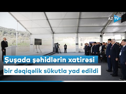 Şuşada şəhidlərin xatirəsi bir dəqiqəlik sükutla yad edildi